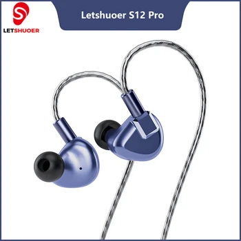 Letshuoer Shuoer S12 Pro המקורי קווי HIFI הכי טוב באוזן IEMs אוזניות מוניטור עבור Iphone 12 איכות בס מגנטי מישורי הנהג.