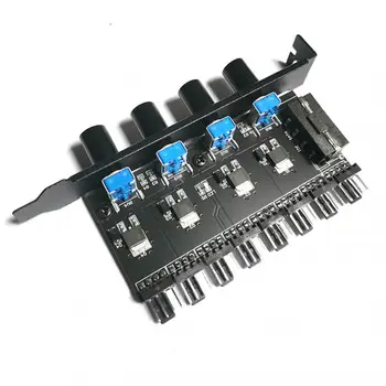 מאוורר קירור בקר מהירות 12V 3Pin/4Pin 8 דרך רכזת PCI תיק אוהדים לאין שיעור מתכווננת בקרי הביתה Appliance חלקים