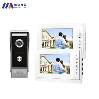 7 אינץ קווי טלפון דלת וידאו מערכת Visual פעמון האינטרקום TFT Color LCD מקורה צג חיצוני IR המצלמה הביתה לדירה