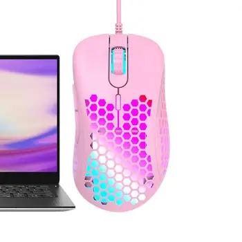 מפואר מודל העכבר 2400 dpi צבעוני עם RGB אור קווית עכבר למחשב חלת דבש. עכבר מחשב עם דיוק גבוה חיישן