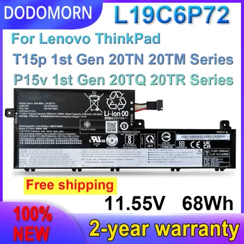 DODOMORN חדש L19L6P72 11.55 V 68Wh סוללה של מחשב נייד עבור Lenovo ThinkPad T15P Gen 1 2,P15V Gen 1 2 SB10T83203 5B10W13961 L19C6P72