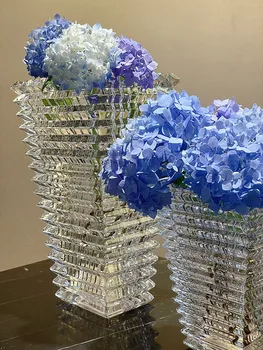 סביר יוקרה בסגנון אגרטל קישוט הסלון סידור פרחים קריסטל זכוכית פרח התקן הצרפתי Laluso ההגירה