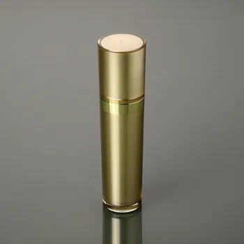 50ML צורת חרוט זהב פלסטיק אקרילי בקבוק סרום/קרם/תחליב/קרן/טונר עור קוסמטיים אריזת בקבוק פלסטיק