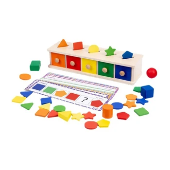 הילד צורה התאמת צבע מיון צעצוע צבע קוגניציה תיבת צעצוע התפתחות