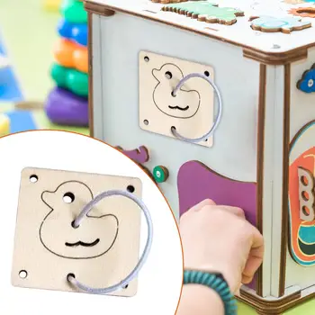 עץ חושי לוח אביזרים עסוק לוח DIY חלקים צעצוע קוגניציה צעצוע משחק לפעוטות