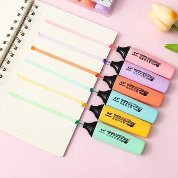 6 יח ' /סט שקוף Macaron קריסטל טיפ מדגשים צבע טושים עטים להגדיר Diy ביומן אספקה כישרון כתיבה