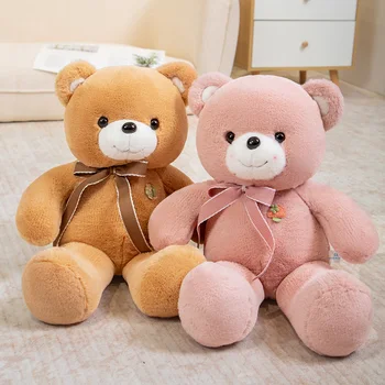 Kawaii קשת-קשר הדובי בובה ממולאת רך בעלי חיים דוב חמוד צעצועים קטיפה חדר עיצוב המסיבה אוהבי בנות יום הולדת יום האהבה מתנה
