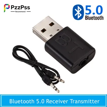 PzzPss Bluetooth 5.0 אודיו מתאם מקלט אלחוטי מוזיקה 3.5 מ 