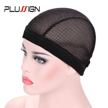 Plussign פאה Caps להכנת פאות גמיש גמיש, רך סרוגה הפאה כובע כיפה רשת כובע 5pcs/lot חם למכור 19-25inch גודל חינם