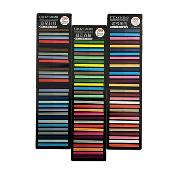 40Packs הסיטוניים דביק בצבע שקוף תזכיר פנקס רשימות נייר סמן מדד מדבקות צבע עמיד למים ההודעה ציוד לבית הספר