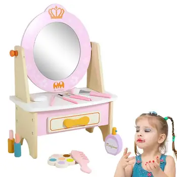 משחק הבית צעצועים סימולציה איפור צעצועים, הלבשה השולחן מסרק תספורת בושם מודל עבור התינוק משחק תפקידים ויופי ילדה מתנות