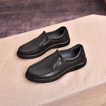 סגנון חדש איטליה סגנון אופנה של גברים עור אמיתי העסק קלאסיק נעליים מזדמנים נעליים רכות 19003