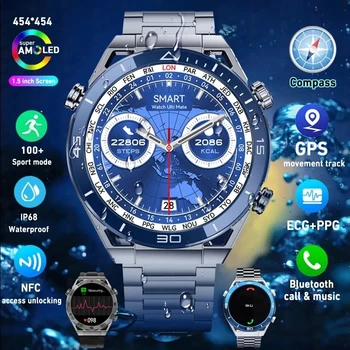 עבור Huawei שעונים האולטימטיבי Smartwatch NFC א+PPG Bluetooth שיחה GPS Tracker תנועה צמיד כושר חכם שעון גברים 2023 חדש
