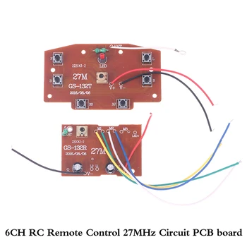 6CH 2.4 G שליטה מרחוק באיכות גבוהה 27MHz מעגל PCB משדר מקלט לוח מכוניות RC שלט רחוק צעצועים חלקים