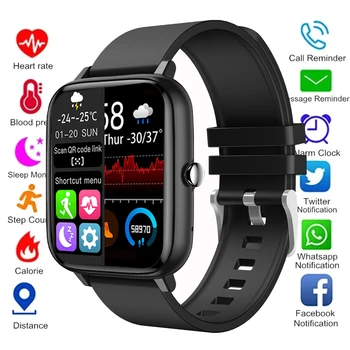 המקורי p6Smart לצפות את קצב הלב כושר גשש שעון צמיד Bluetooth שיחה עמיד למים ספורט Smartwatch עבור אנדרואיד IOS