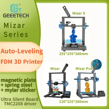 GEEETECH Mizar S, Mizar Pro, Mizar מדפסת 3d מכונה אוטומטית פילוס, TMC2208 שקט מכונת הדפסה