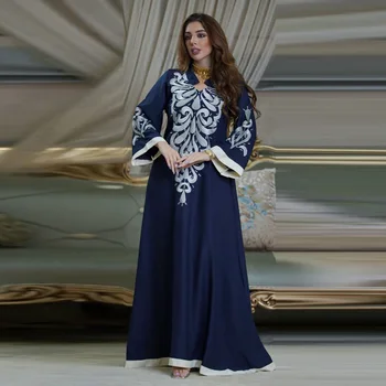 הקיץ 2023 Abaya טלאים שמלה רקומה המוסלמים רמדאן דובאי החלוק שמלות ערב Abendkleider אלגנטי Für Hochzeit