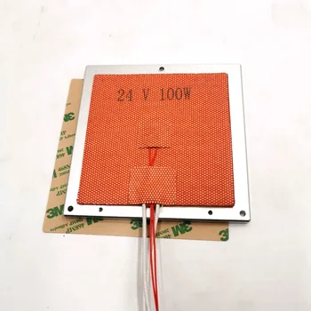 Funssor 1set V0.1 מדפסת 3D לבנות לוחית סיליקון דוד Heatbed פיי קיט עם 3M 24V 100W סיליקון חום משטח