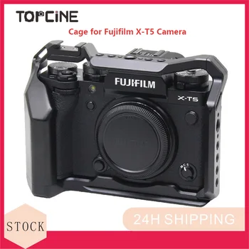 Topcine המצלמה המלא כלוב תואם עבור Fujifilm X-T5 מצלמה, סגסוגת אלומיניום, מצלמה לנסיעה Fujifilm XT5