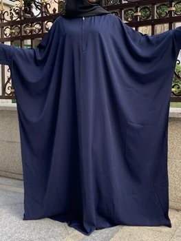 פרפר Abaya Jilbab נשים מוסלמיות תפילה בגד הרוכסן הקדמי כפיות דובאי הסעודית האסלאמית בגדים הרמדאן מובארק חיג ' אב השמלה