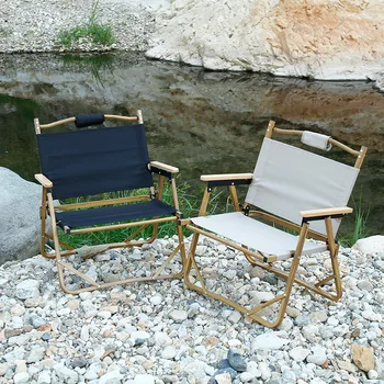 כסאות החוף נייד חיצוני כיסא מתקפל לקמפינג דיג כיסא אלומיניום פנאי כסאות מרפסת גן בריכה נשלף לכורסא