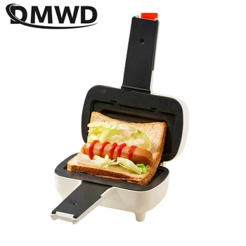 DMWD חשמלי טוסטר אוטומטי לחם תנור כפול בצד חימום סנדוויץ ' וופל להכנת ארוחת בוקר מכונת אפייה כלי 220V
