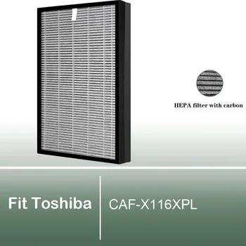 Deodorizing מסנן עבור Toshiba קפה-X116XPL מטהר אוויר HEPA פילטר עם מסנן פחמן מרוכבים
