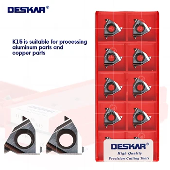 DESKAR 100% מקורי 11ER 11IR 1.0 ISO 1.5 ISO A55 A60 K15 CNC מחרטה קאטר השחלה הופך כלים השחלה מוסיף אלומיניום
