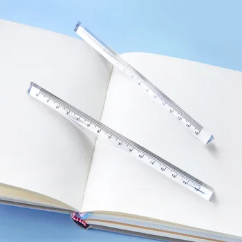 15cm שקוף, סרגל משולש סרגל משולש סטריאו סרגל קנה מידה percision כלי מדידה חמוד ציוד לבית הספר השליט.