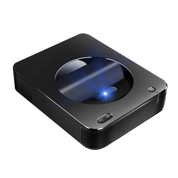 שחור דיגיטלי נייד DLP HD LED מלון OFFICE מסך מגע חכם, מקרן וידאו T6A