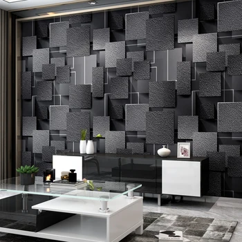 10m 3D שחור סריג טפט לעבות טלוויזיה ספה רקע קיר המרפסת מופשט טפט צבי הסלון, חדר השינה טפט